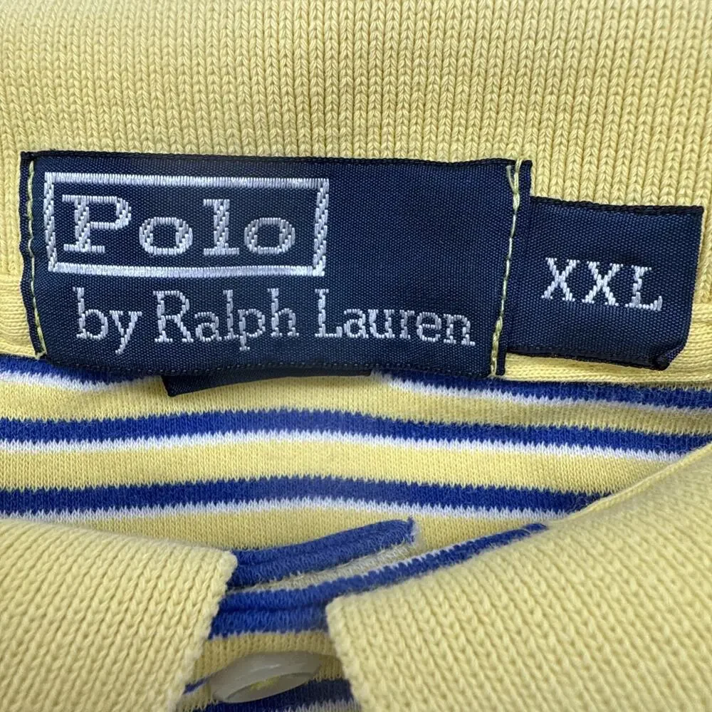Polo‎ Ralph Lauren Polo Shirt Mens XXL Striped Classic Short Sleeve Golf Rugby